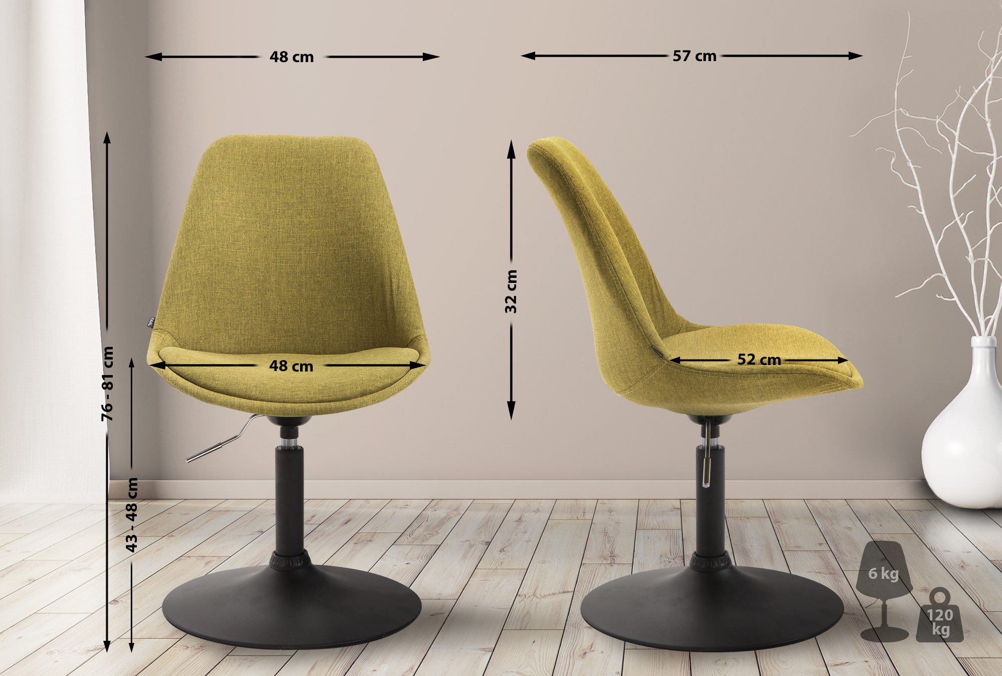 Spisestuestol Maverick Stoff