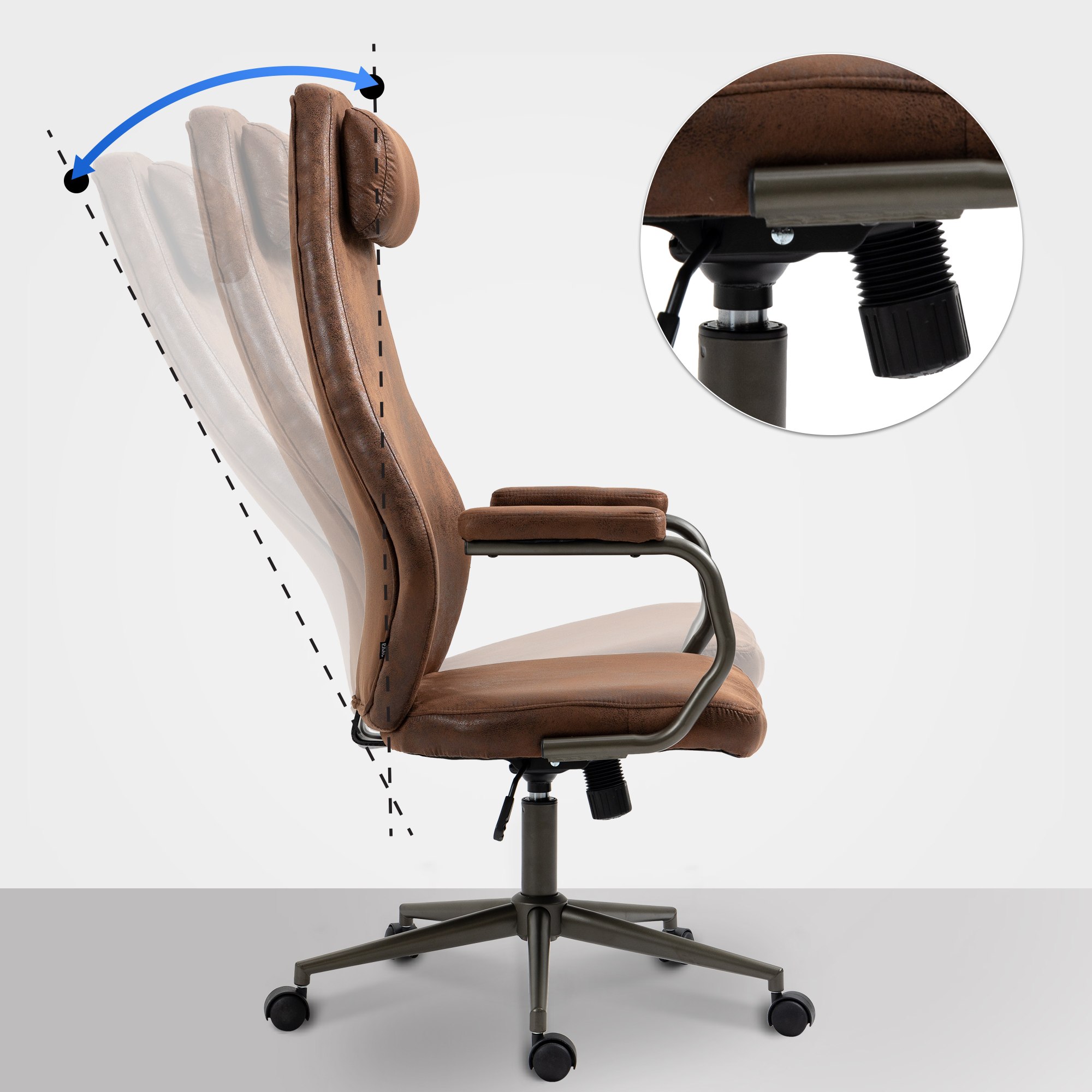 Kontorstol Pocatello Industriell Loft Antikk stil