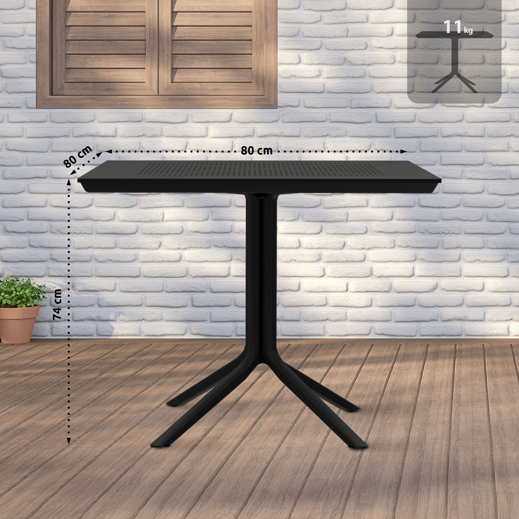 Hagebord Lenval 80 x 80 cm | Utendørsbord