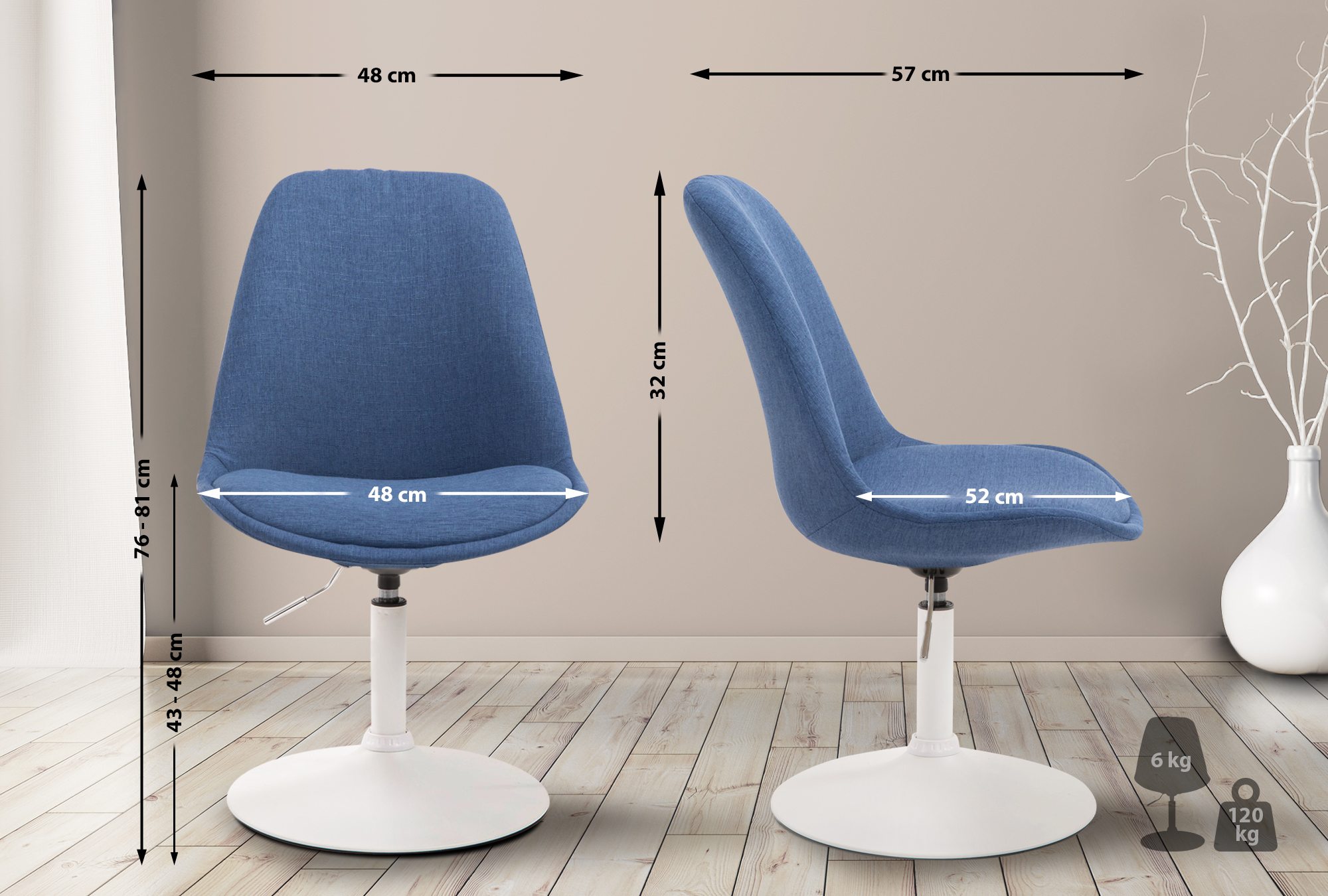 Spisestuestol Maverick Stoff