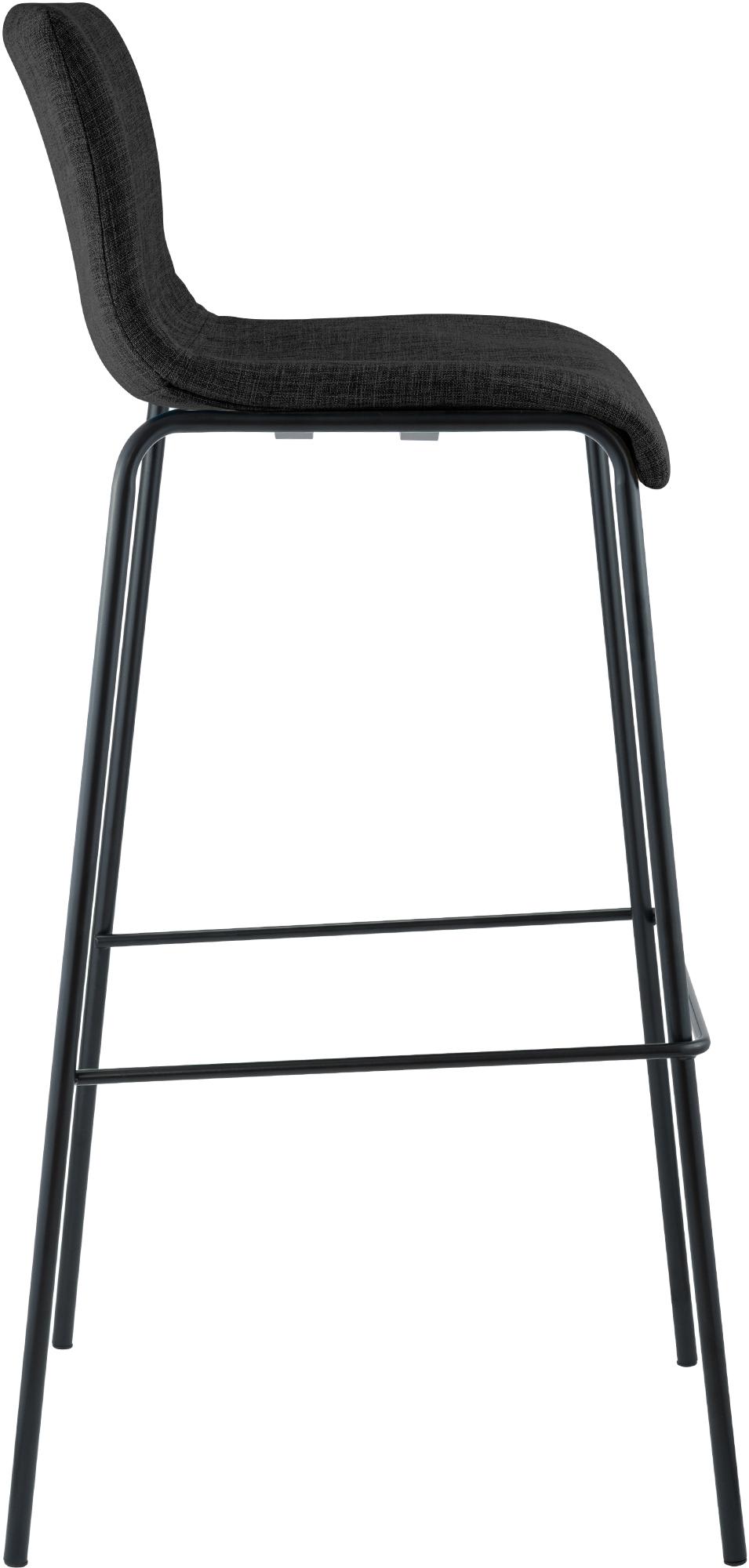 Barstol Hover i stoff med metallunderstell med fire ben