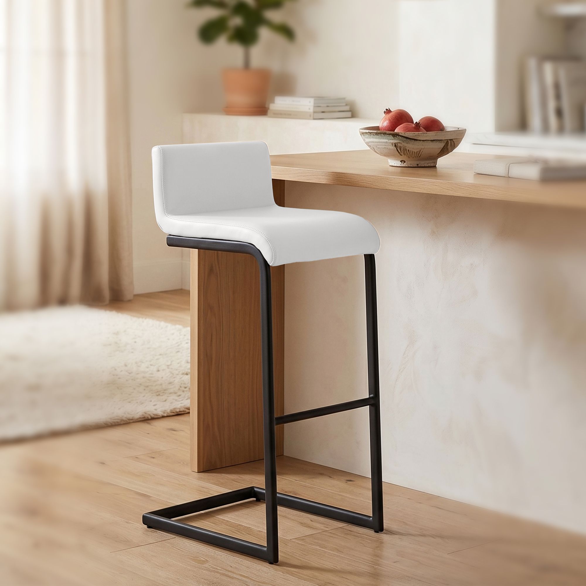 2-pk barkrakker Newport, svart metallunderstell