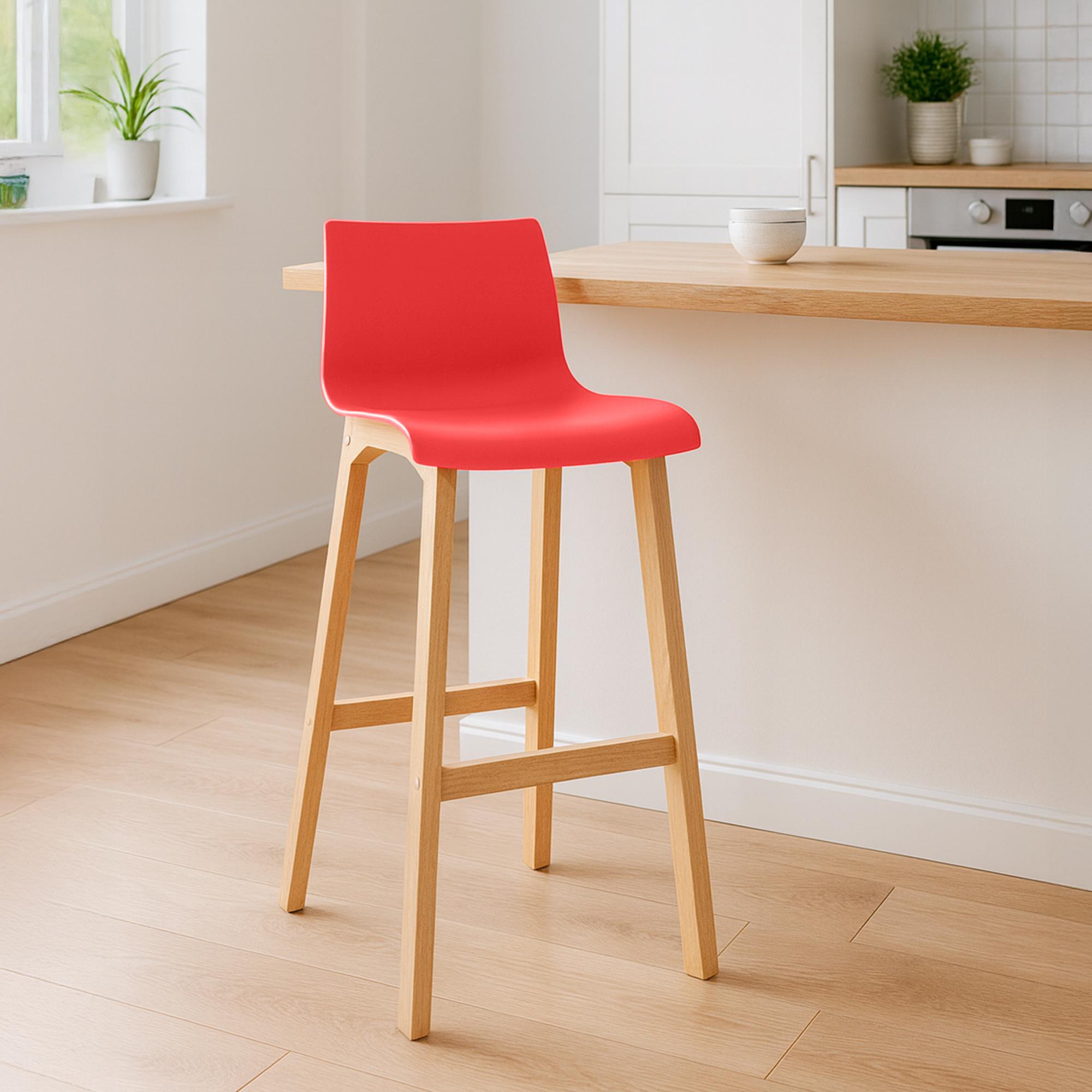 Barstol Hover Plastikk Naturfarget Ramme