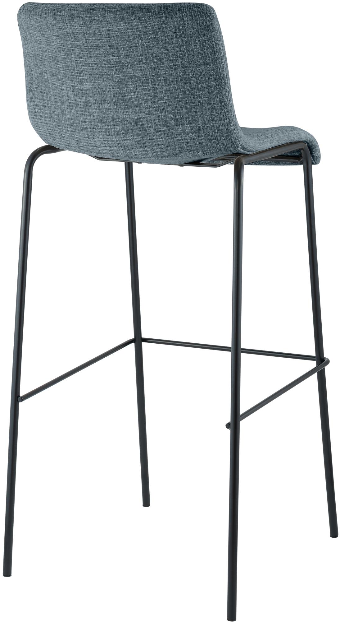 Barstol Hover i stoff med metallunderstell med fire ben