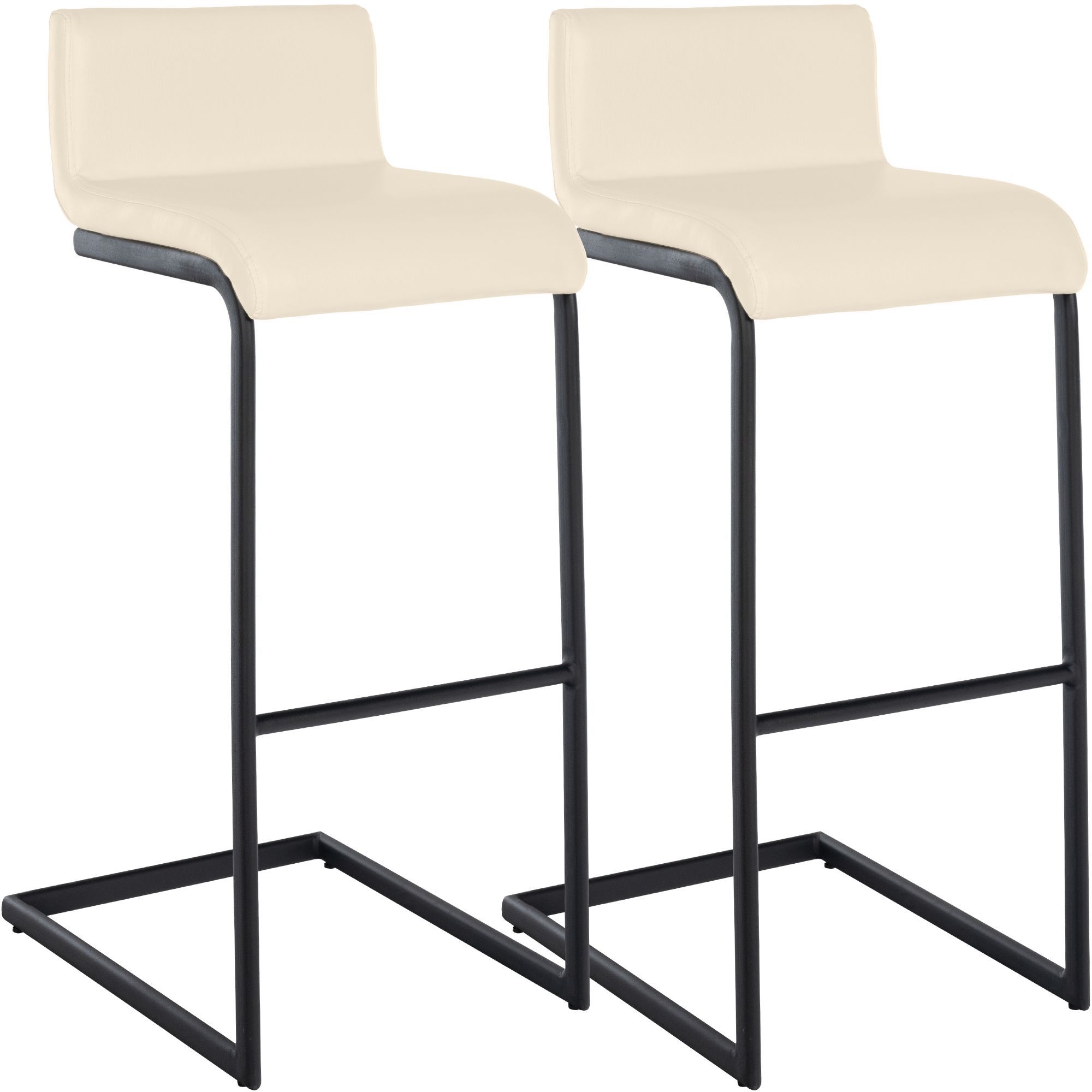2-pk barkrakker Newport, svart metallunderstell