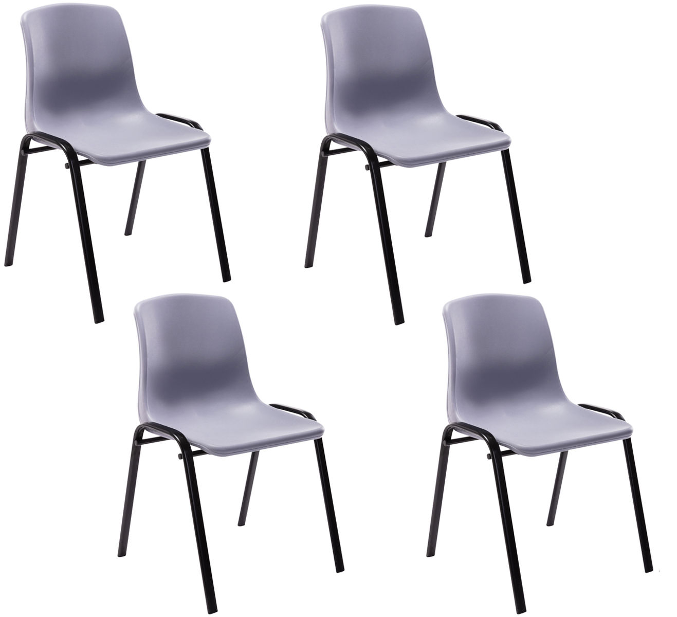 Sett med 4 stabelstoler Nowra plast