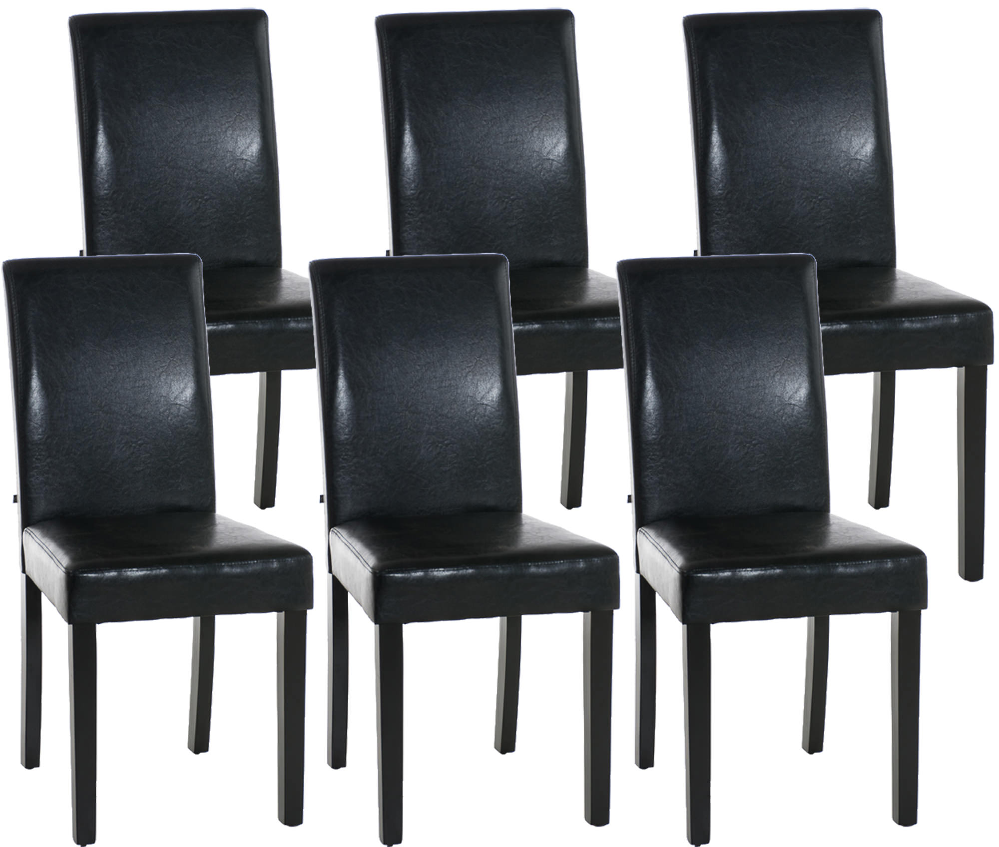Sett med 6 spisestoler Ina i kunstskinn