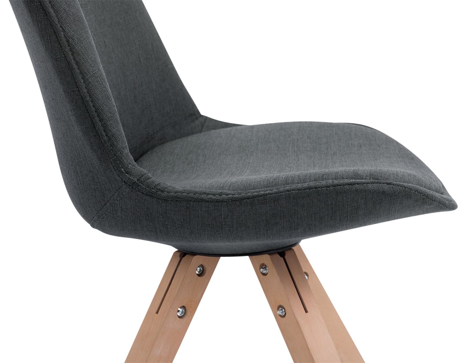 Sett med 4 besøksstoler Toulouse Fabric Square