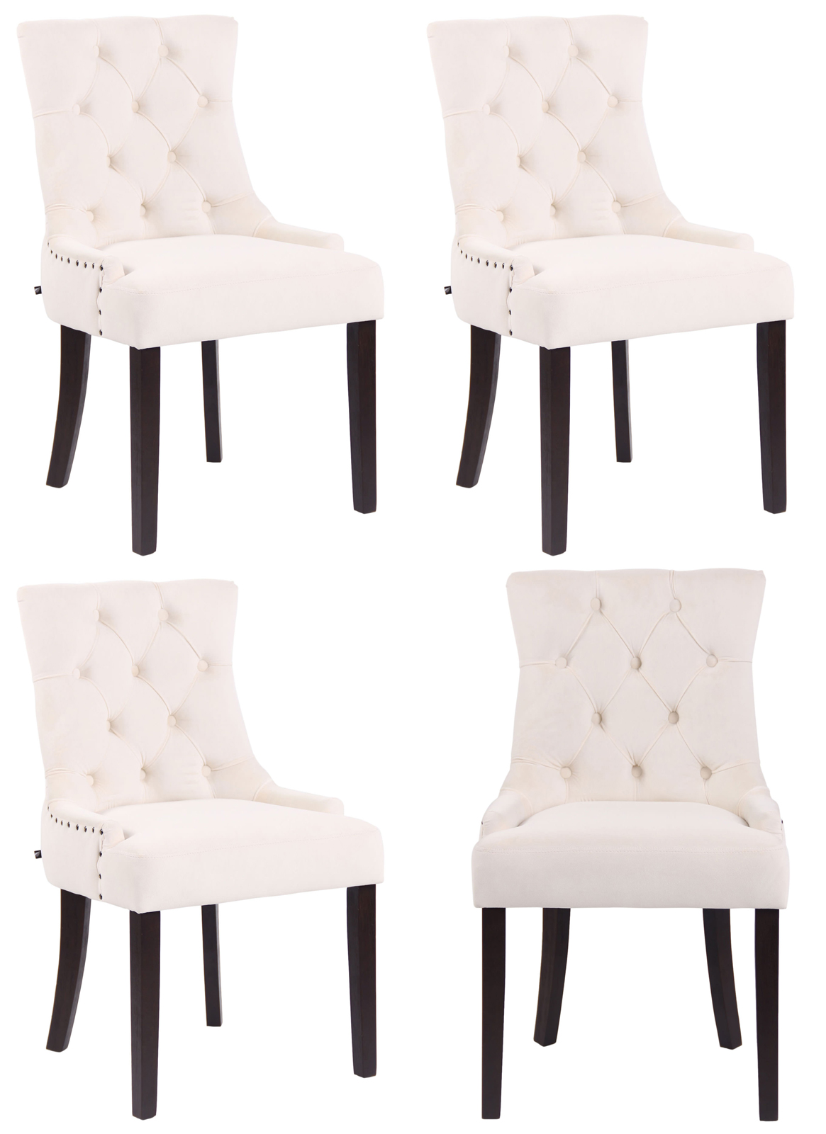 Sett med 4 spisestoler Aberdeen Velvet