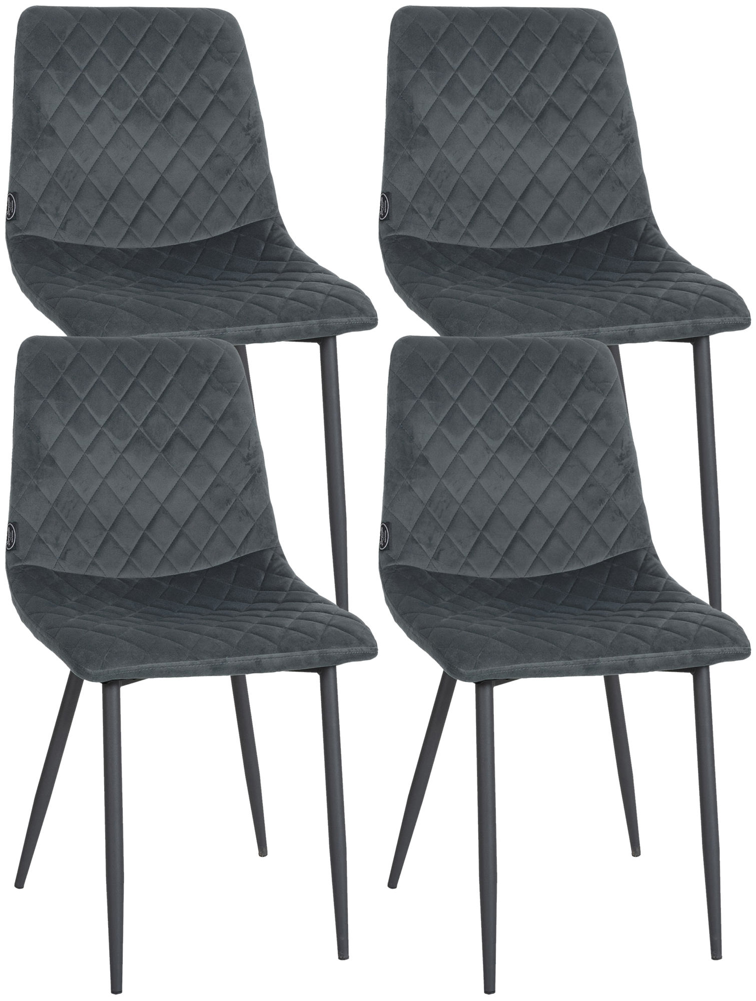 Sett med 4 stoler Telde Velvet