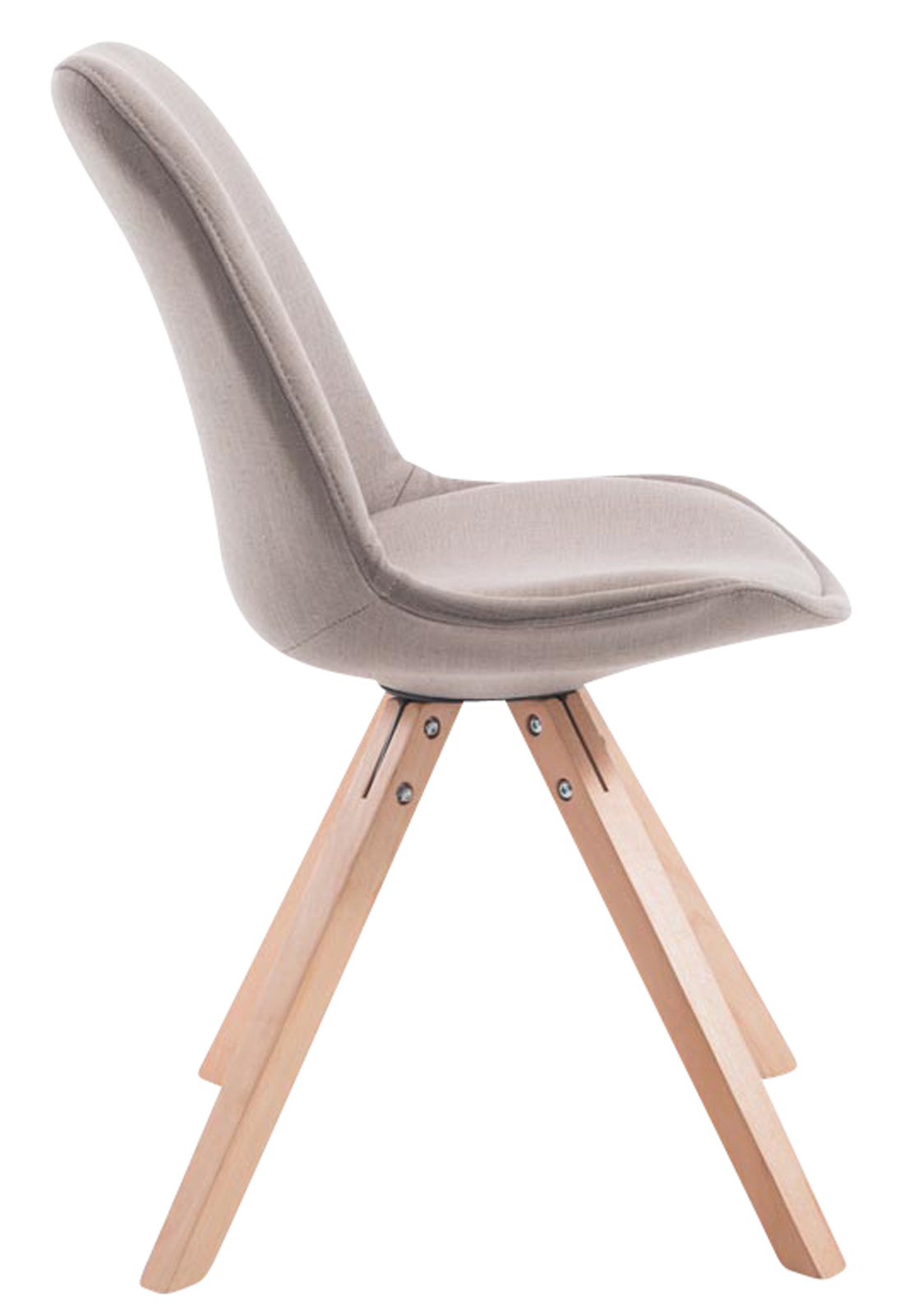 Sett med 4 besøksstoler Toulouse Fabric Square