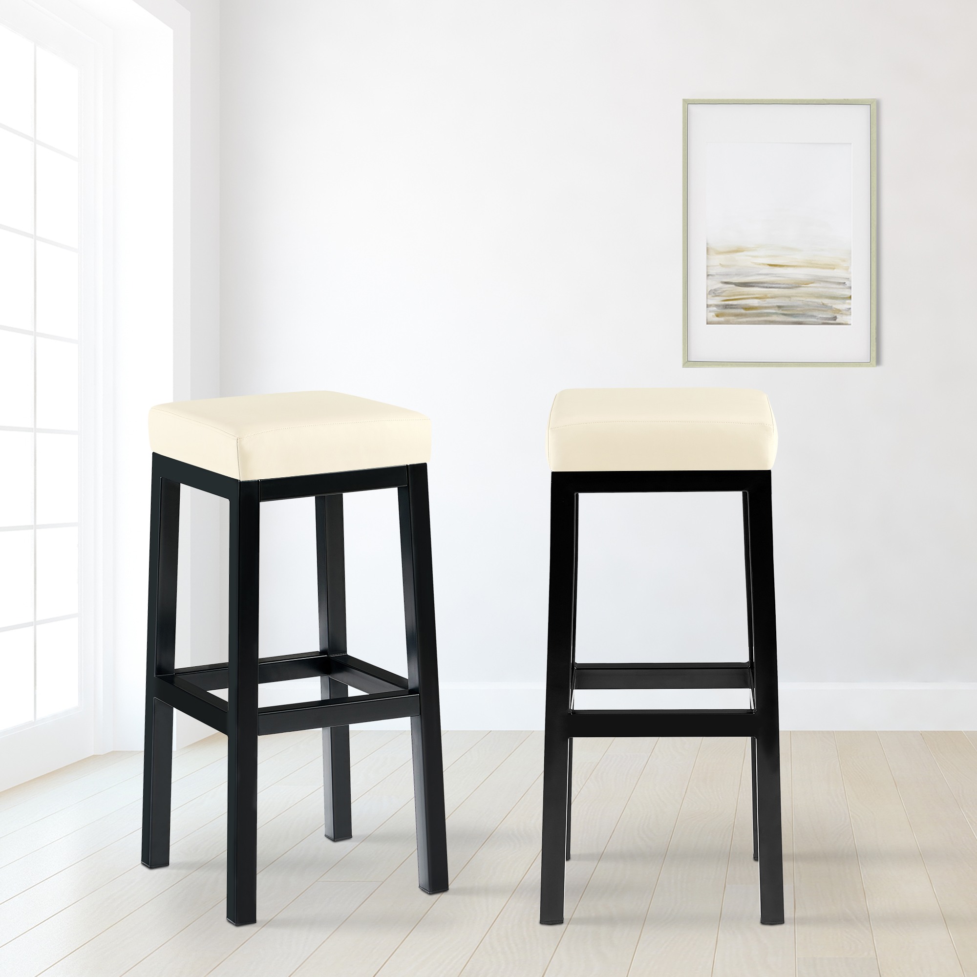 Barstol Taylor setehøyde 83 cm metallramme svart