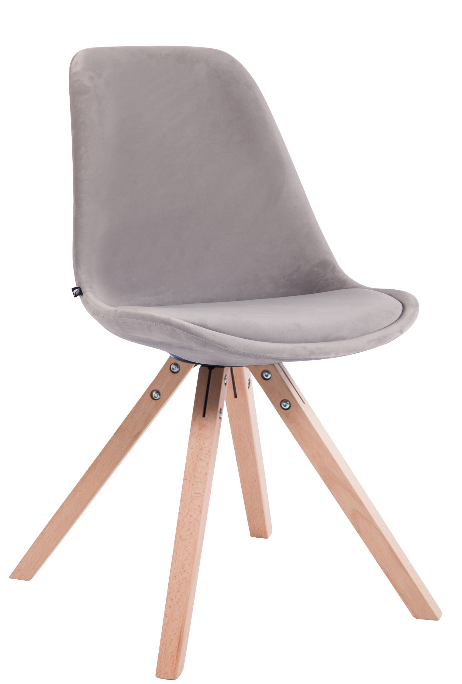Sett med 4 stoler Toulouse Velvet Square