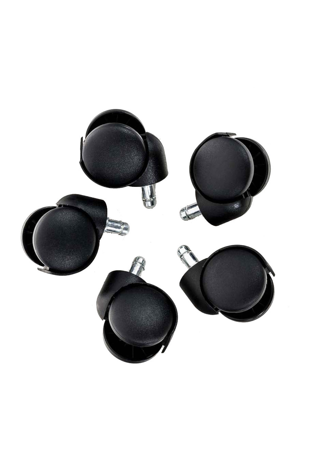 Pakke med 5 gulvhjul i plast