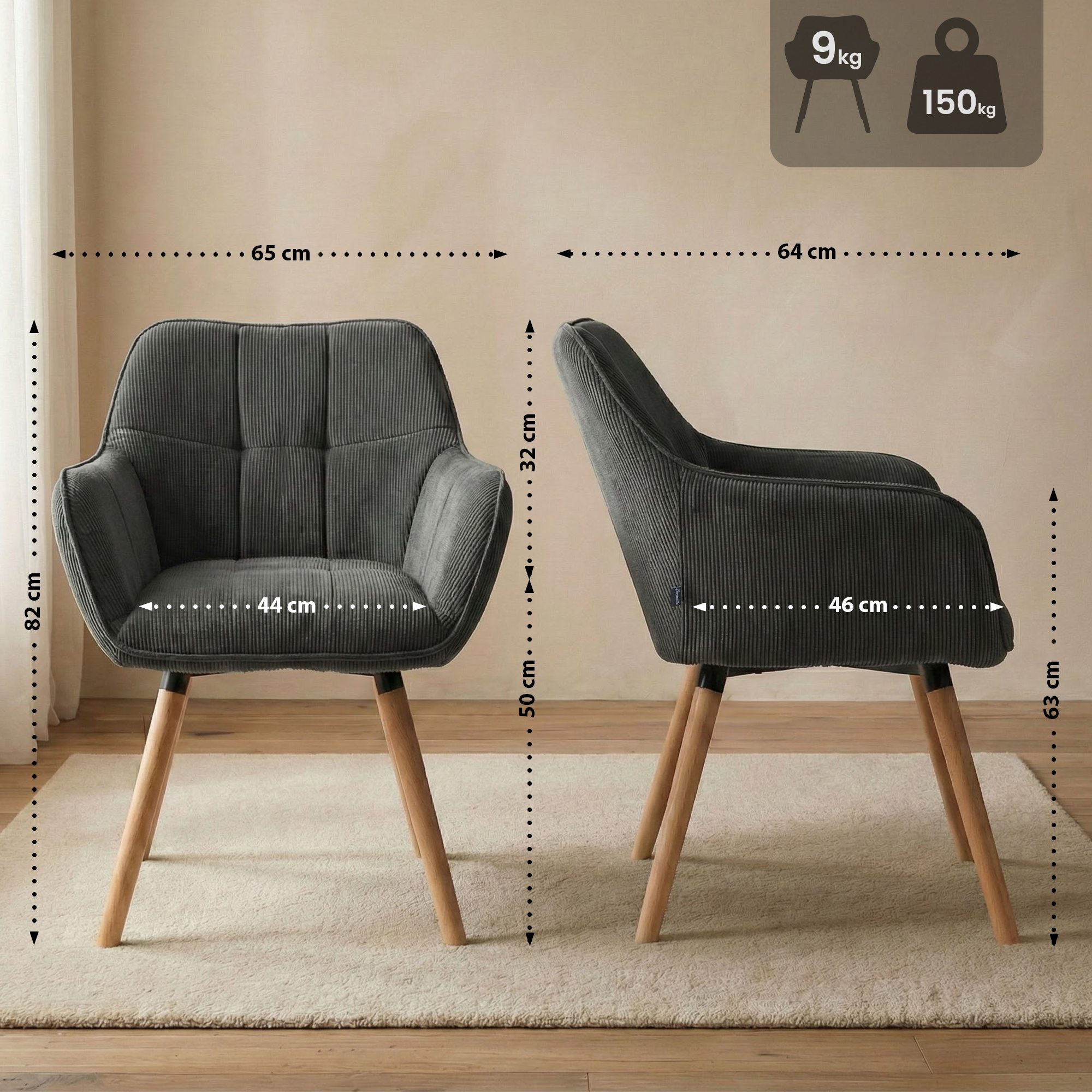 Spisestuestol Vienna Cord