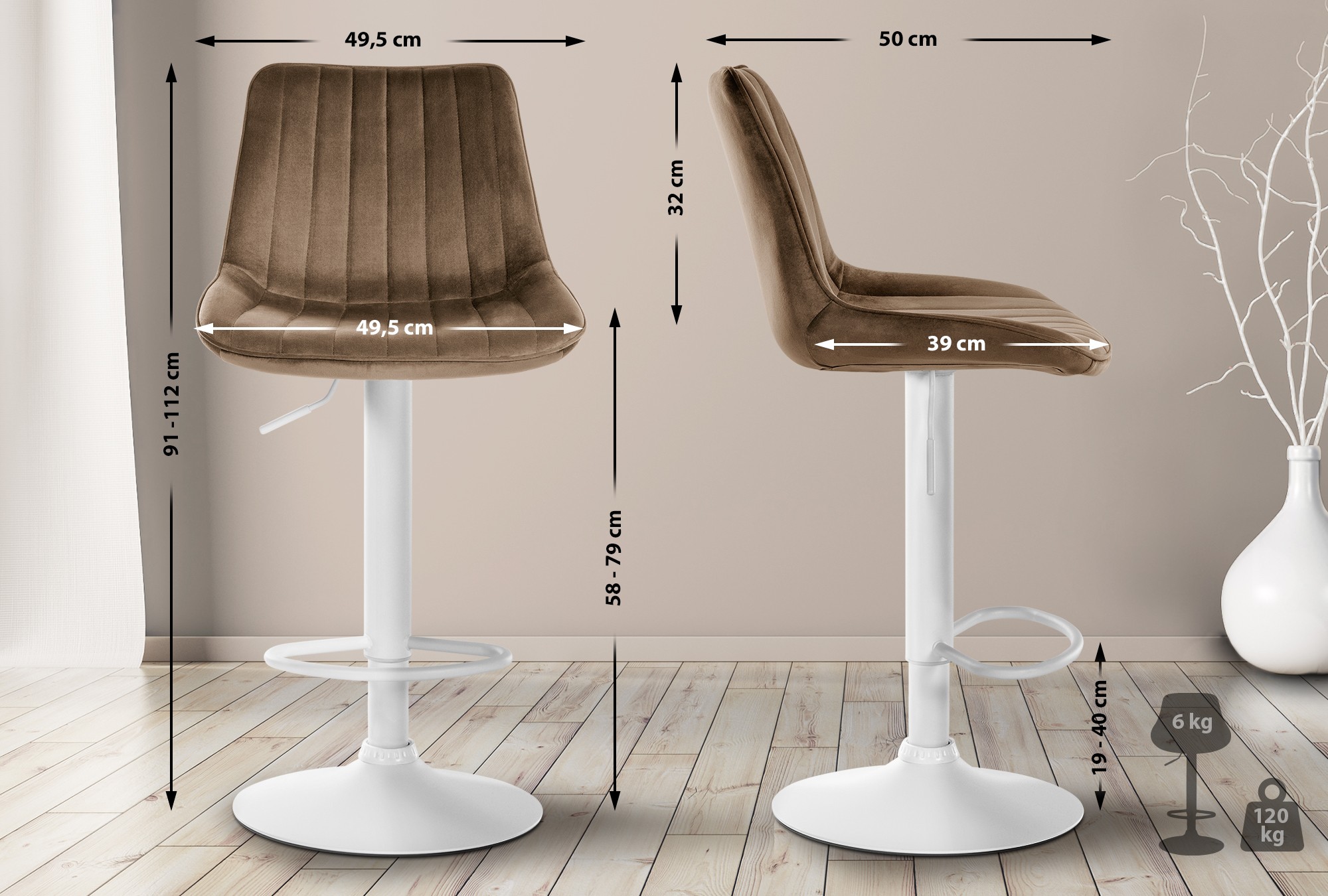 Barstol Toni Velvet