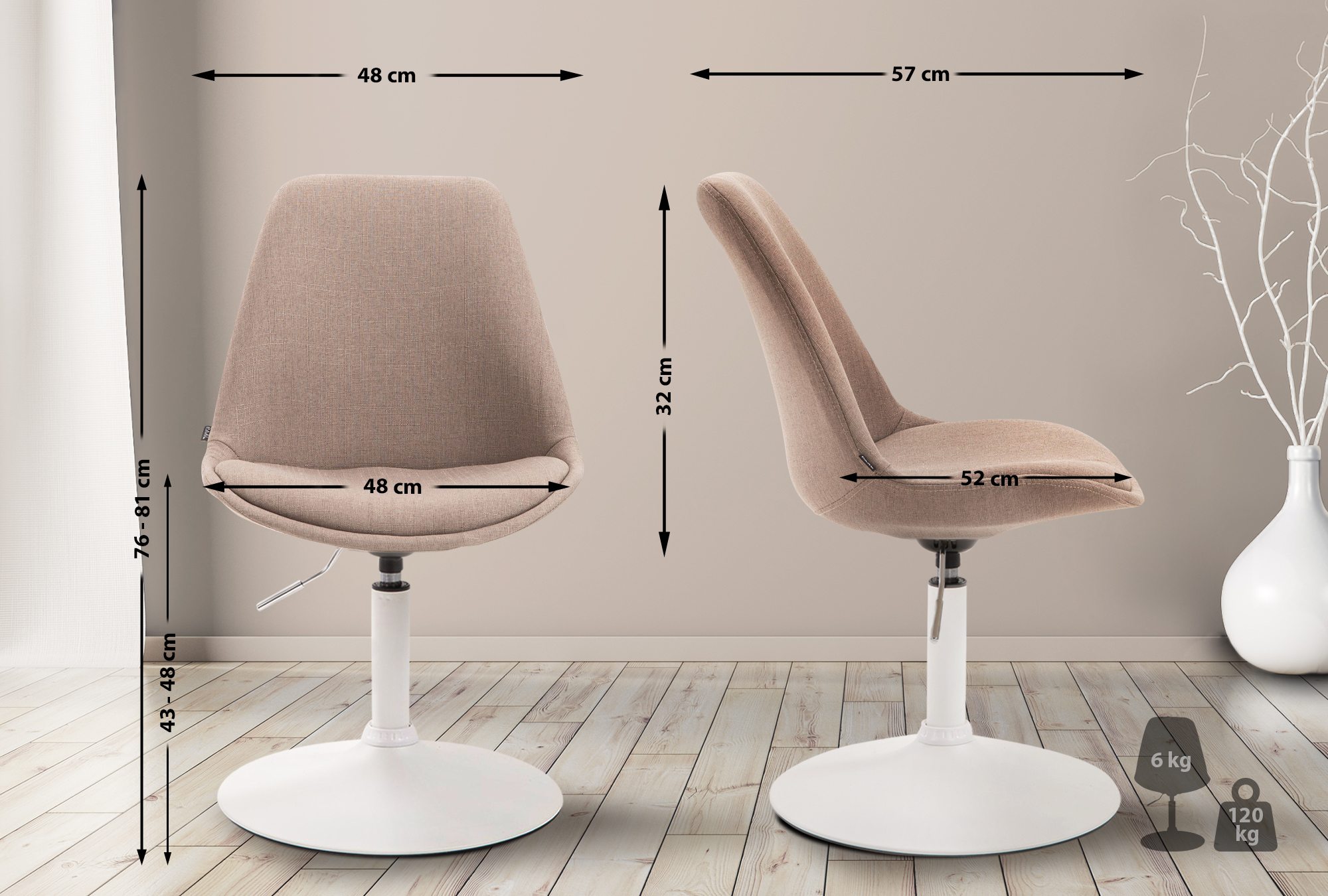 Spisestuestol Maverick Stoff