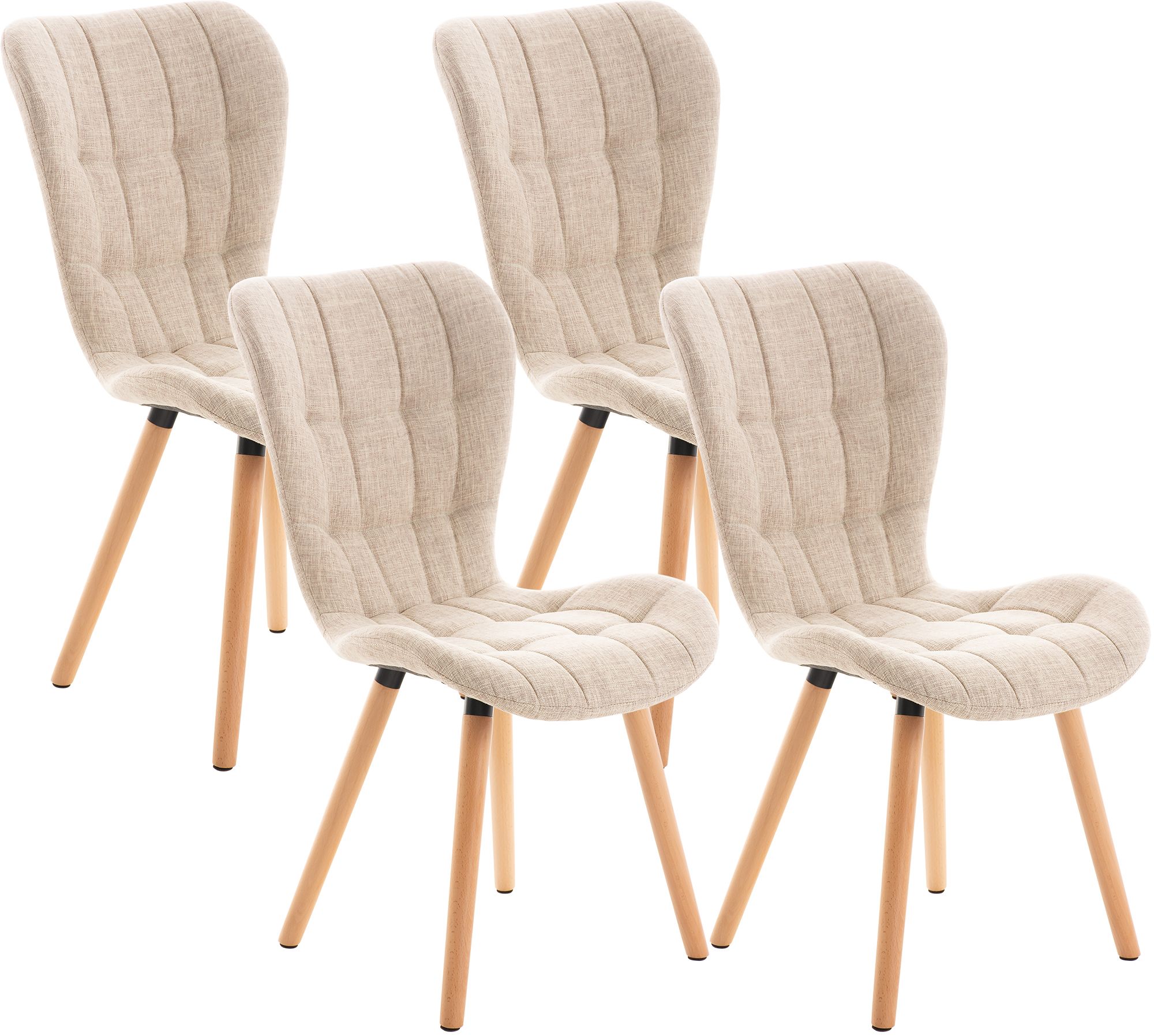 4-pk spisestuestoler Elda i stoff