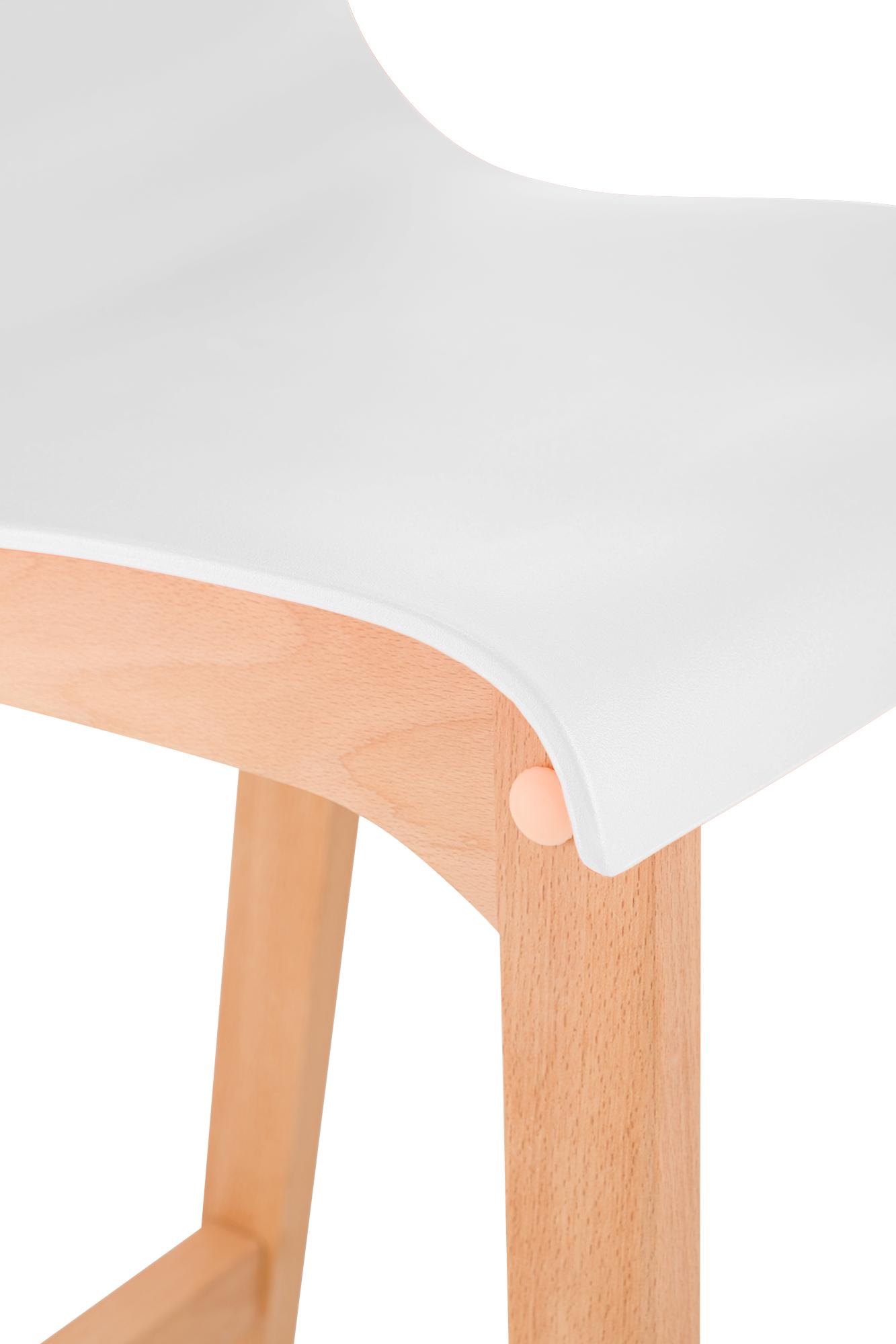 2 stk. Barstoler Hover Plastikk 4-fotsramme Natura