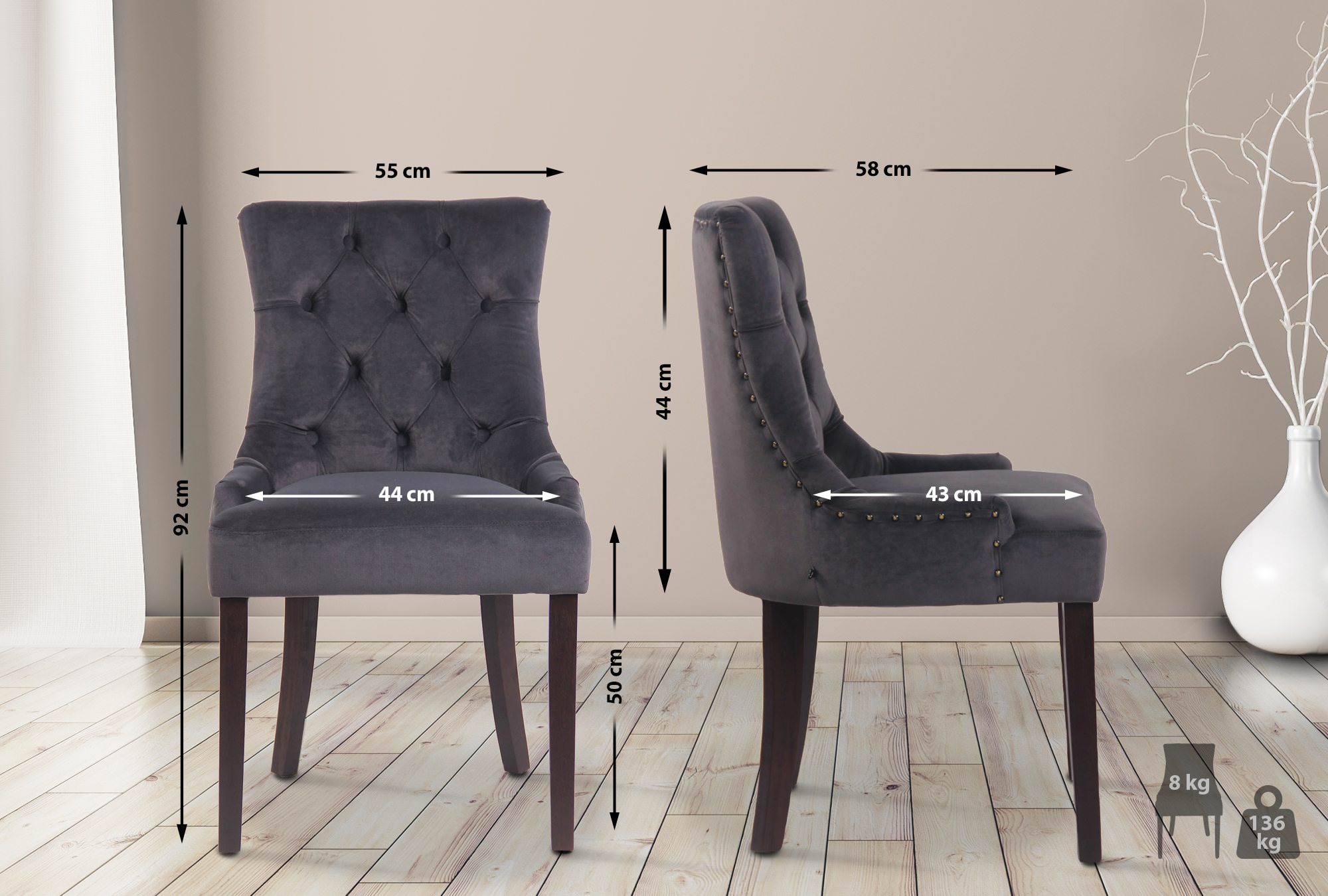Spisestol Aberdeen Velvet