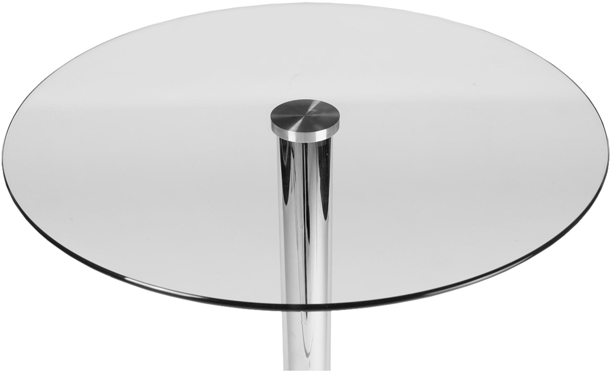 runder Glastisch Höhe 105 cm
