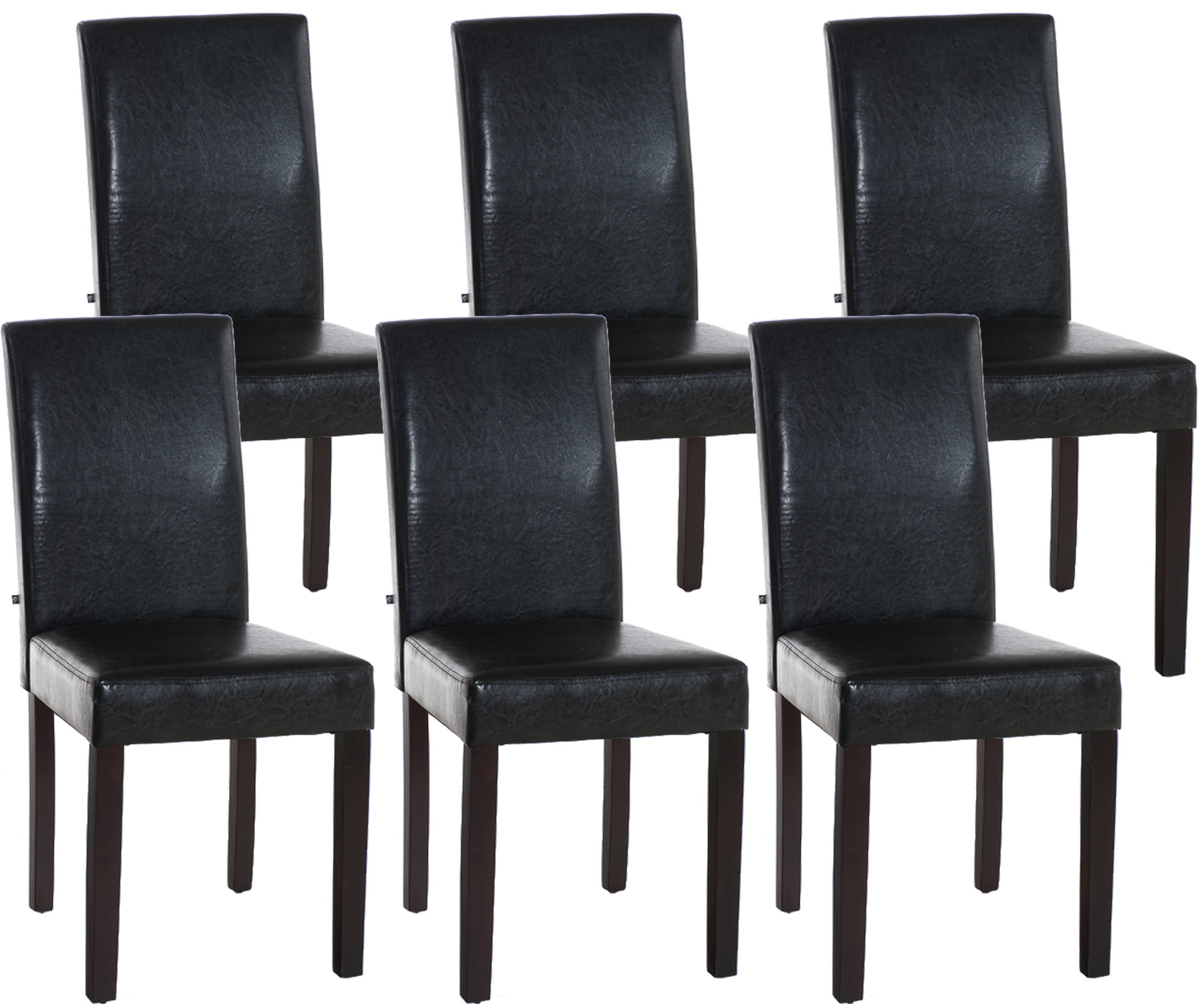 Sett med 6 spisestoler Ina i kunstskinn
