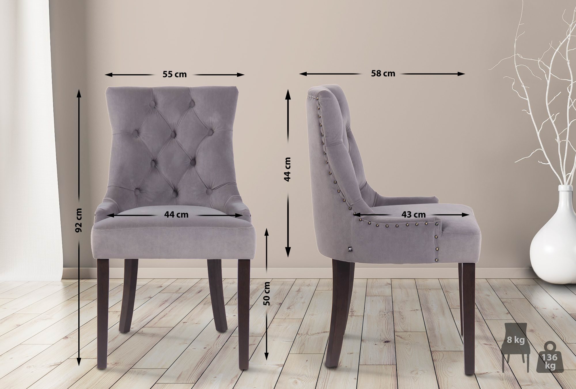 Spisestol Aberdeen Velvet