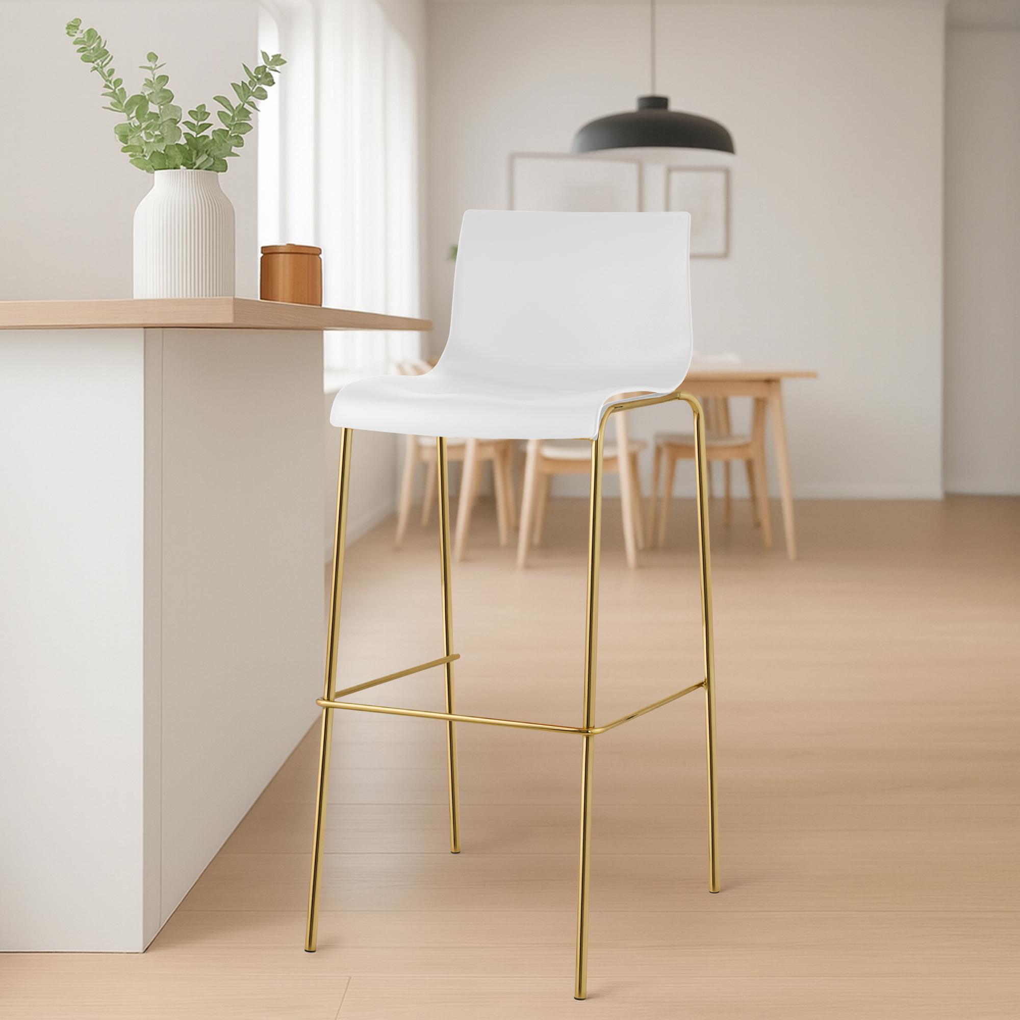Barstol Hover Plast Gullfarget Ramme
