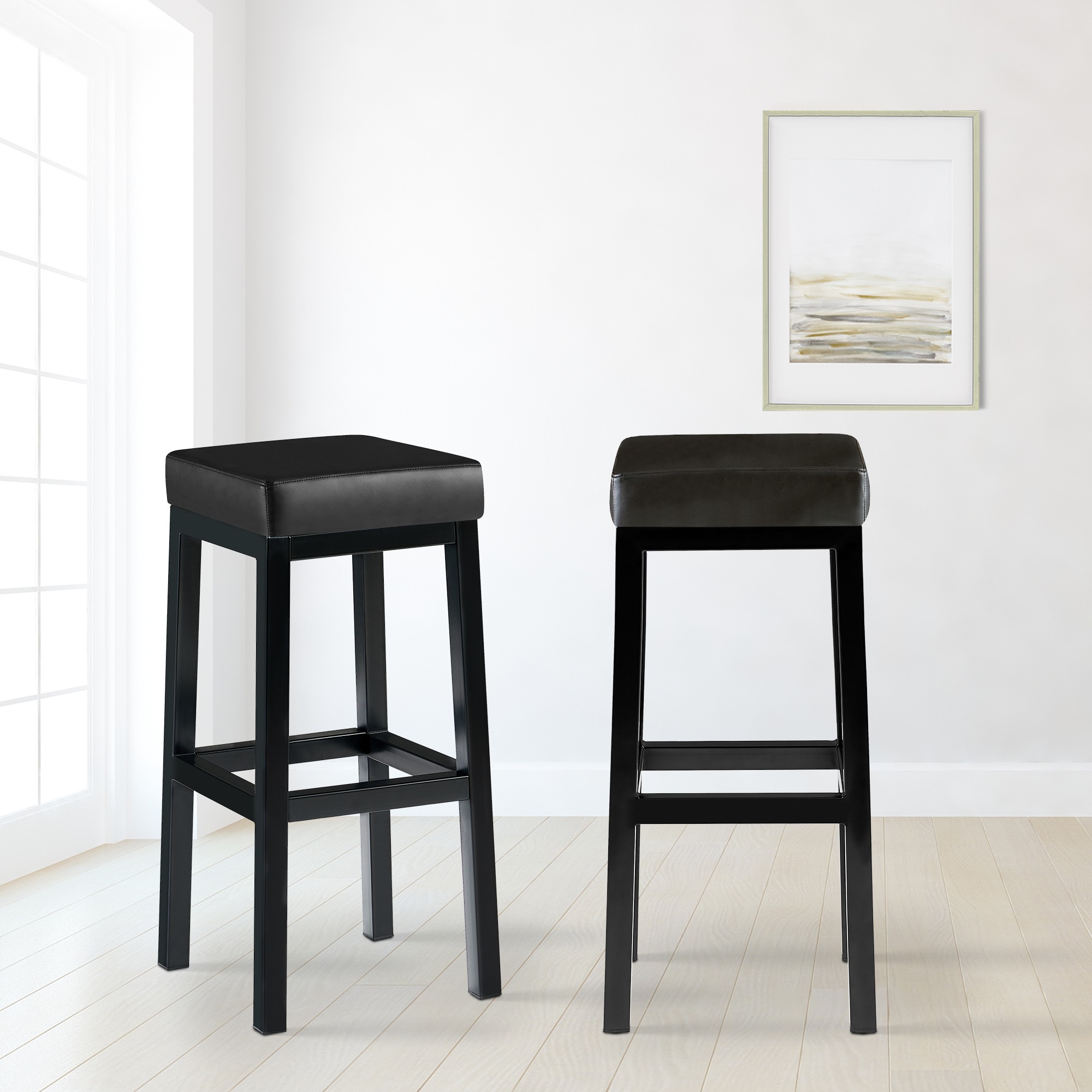 Barstol Taylor setehøyde 83 cm metallramme svart
