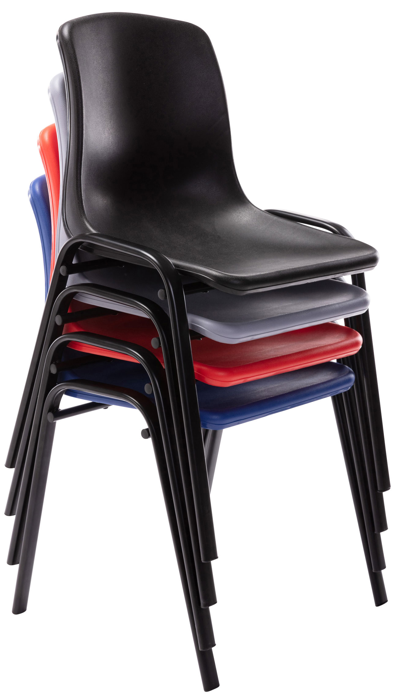 Sett med 4 stabelstoler Nowra plast