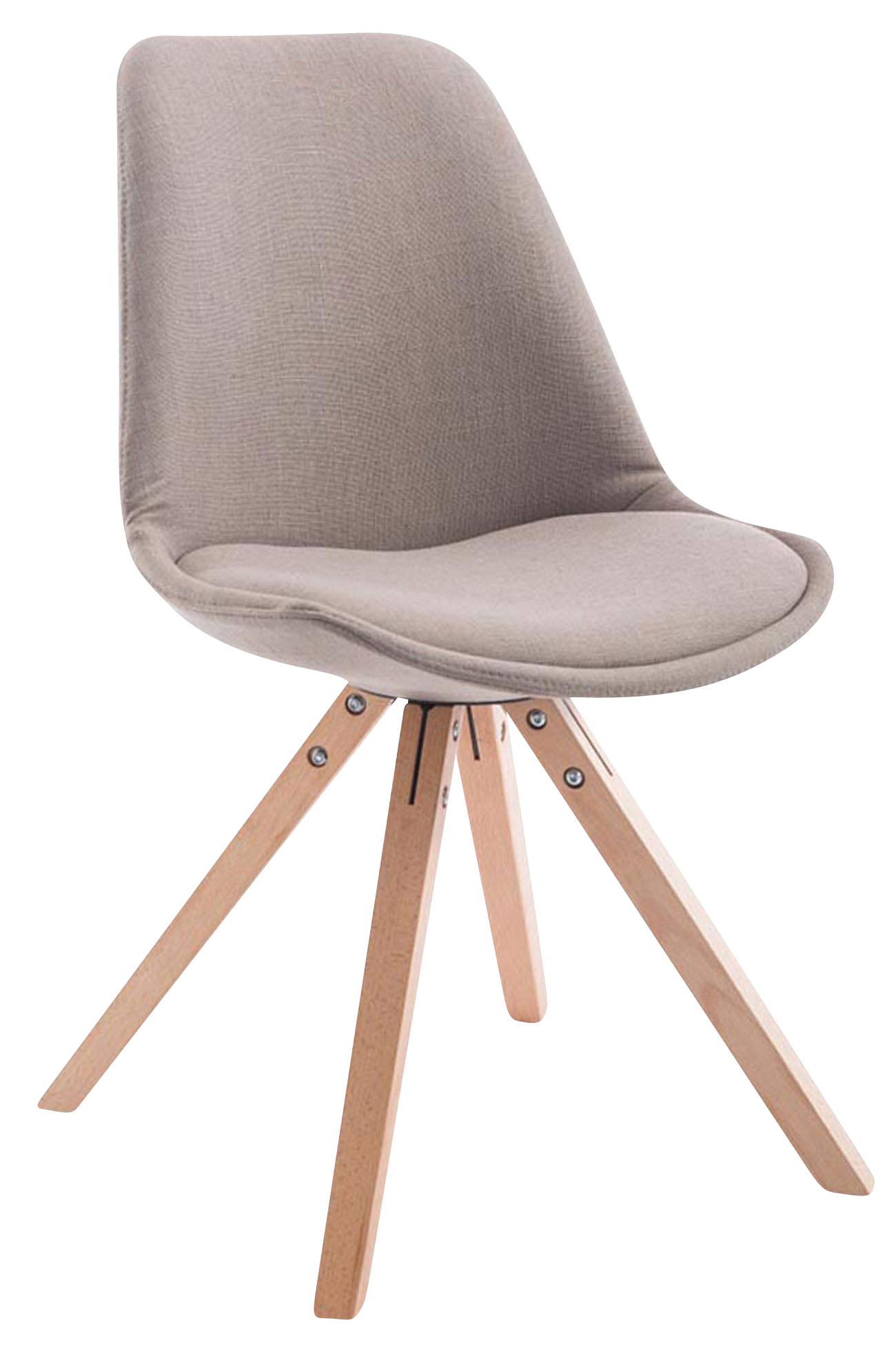 Sett med 4 besøksstoler Toulouse Fabric Square