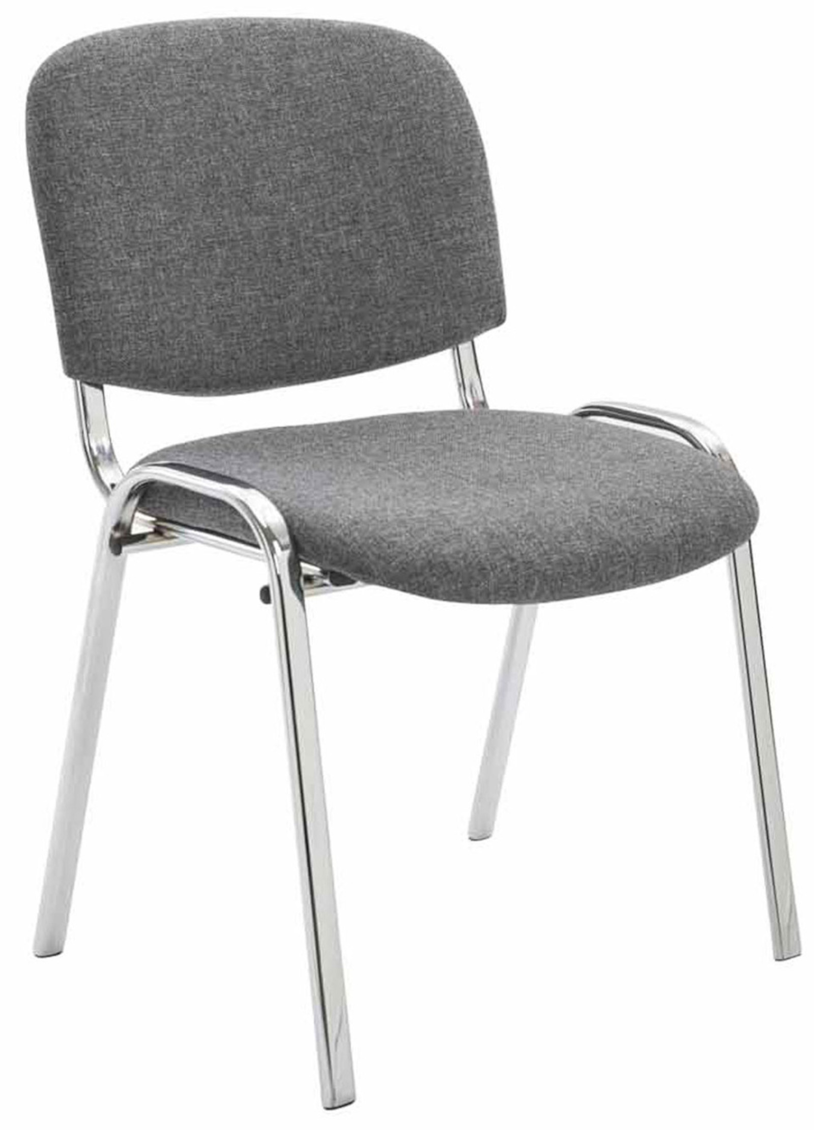 Sett med 4 stoler Ken Chrome stoff