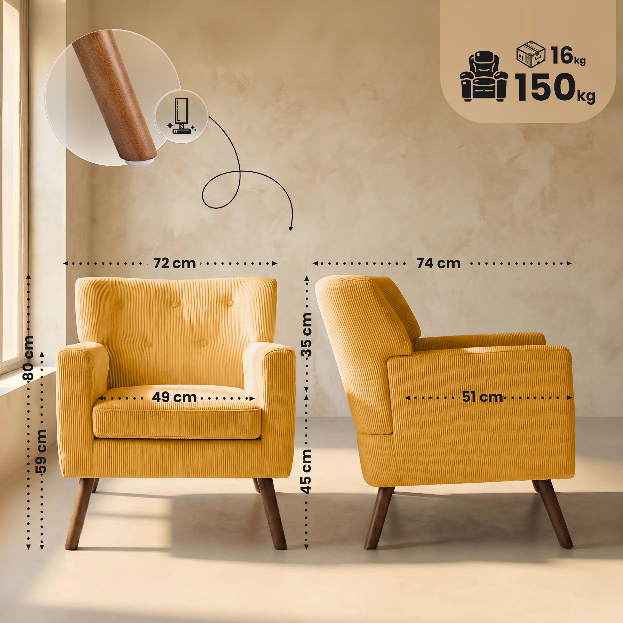 Lenestol Kioni med kordfloyel