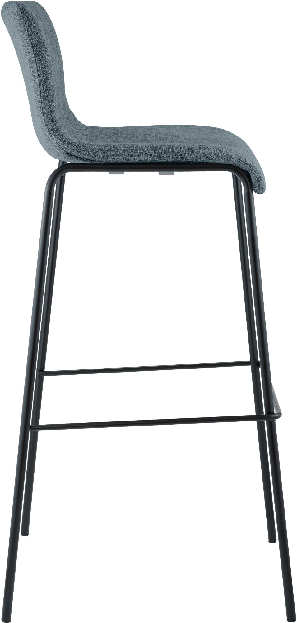 Barstol Hover i stoff med metallunderstell med fire ben