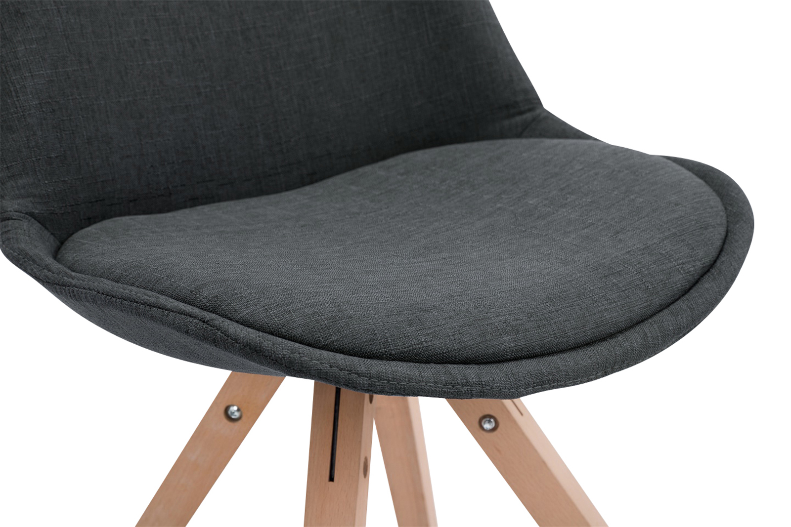 Sett med 4 besøksstoler Toulouse Fabric Square