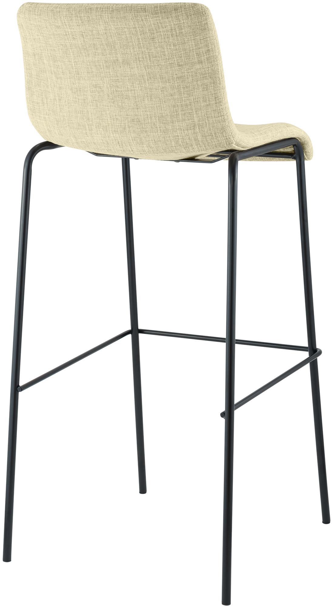 Barstol Hover i stoff med metallunderstell med fire ben
