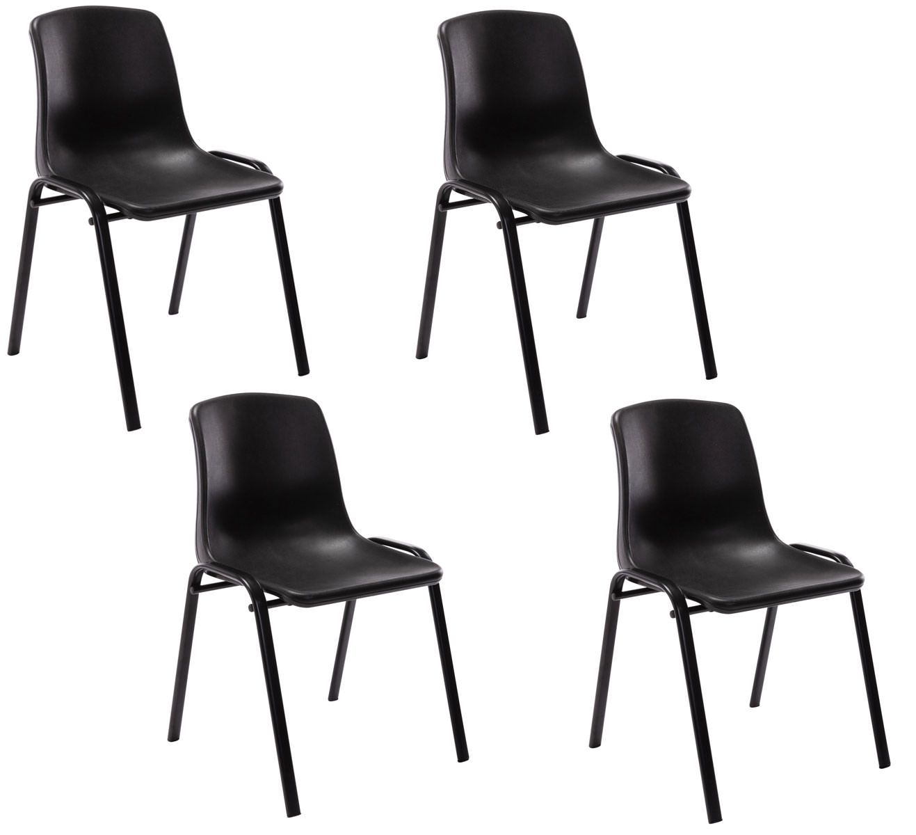 Sett med 4 stabelstoler Nowra plast