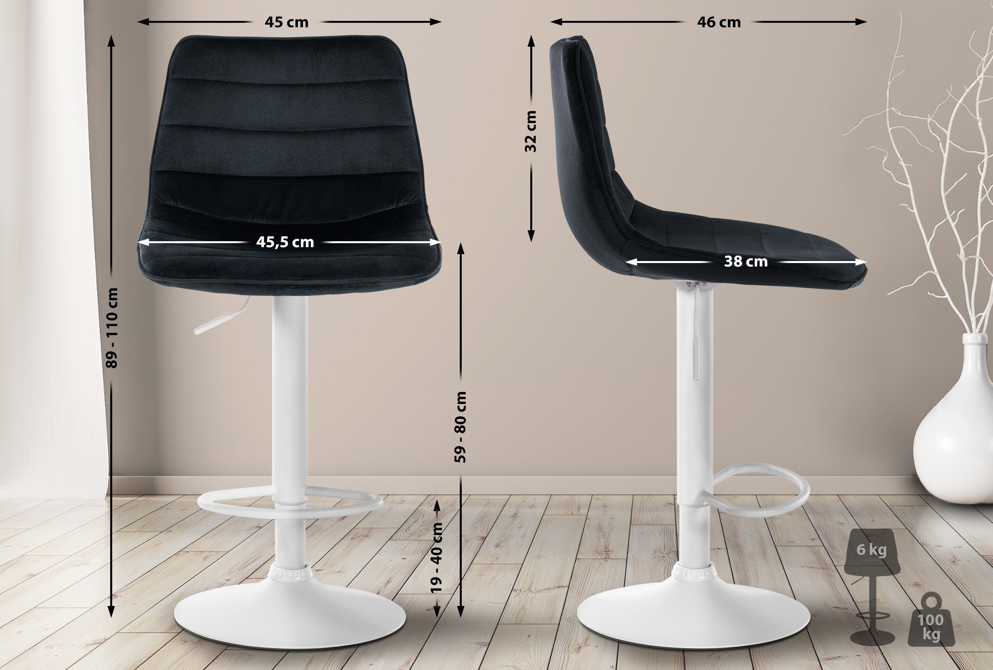 Barstol Lex Velvet