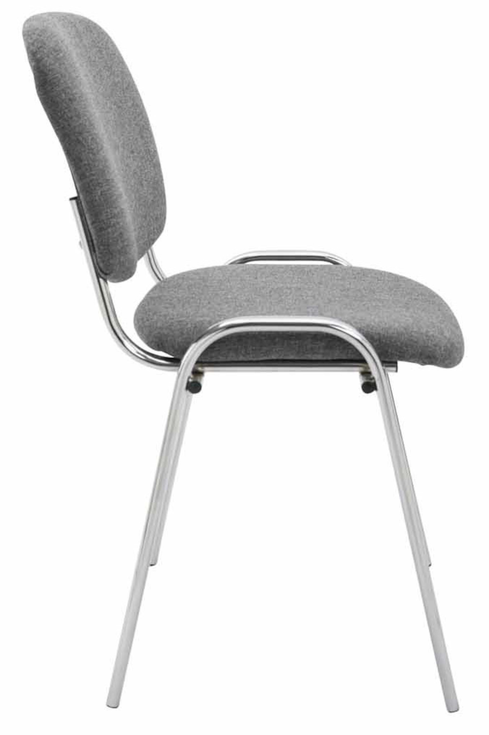Sett med 4 stoler Ken Chrome stoff